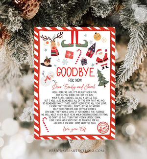 Editable Elf Goodbye Letter Departure Letter Christmas Goodbye from Your Elf Christmas Elf Letter Santa Claus Poem Printable Template 0496